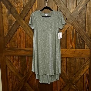XS LuLaRoe Carly Heathered Gray/Green